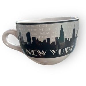 New York Skyline NYC Souvenir Coffee Mug Or Soup Bowl City Merchandise 5” X 3.5”